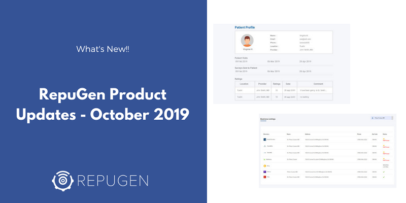 RepuGen Product Updates - Patient Profiles and Listing Consistency