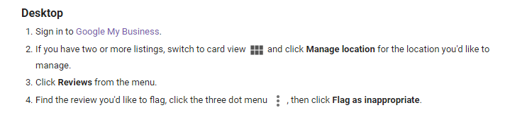 flag fake reviews on Google My Business